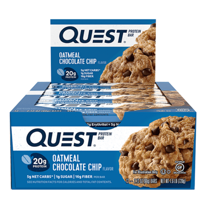 Quest Nutrition Protein Bar Oatmeal Chocolate Chip Case