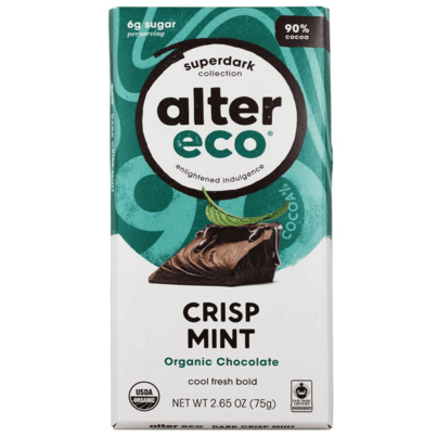 Alter Eco Crisp Mint 90% Chocolate