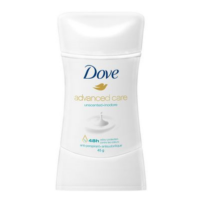 Dove Advanced Care Unscented Antiperspirant Stick