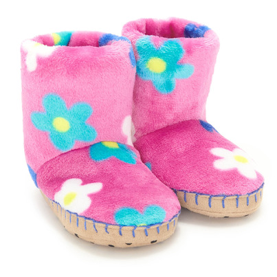 Hatley Kids Fuzzy Fleece Slipper Daisy