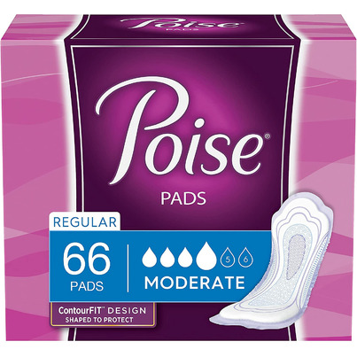 Poise Incontinence Pads Moderate Absorbency Regular