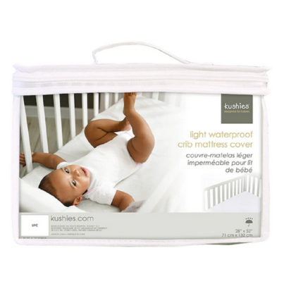 Kushies Waterproof Crib Mattress Protector White
