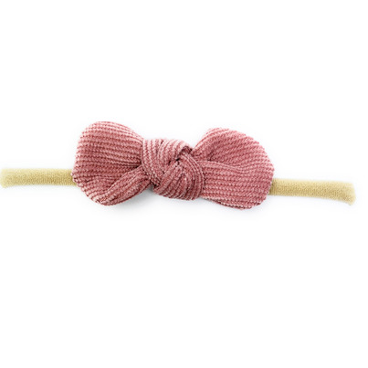 Baby Wisp Headband Corduroy Knot Dusty Rose