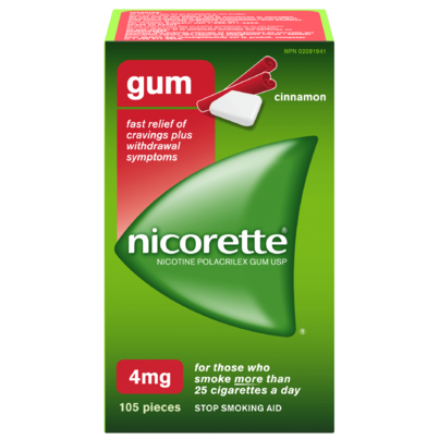 NICORETTE Gum Cinnamon 4mg