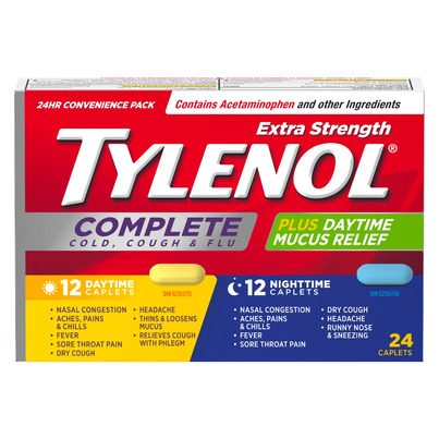 Tylenol Extra Strength Complete Cold, Cough & Flu Daytime/Nighttime Caplets