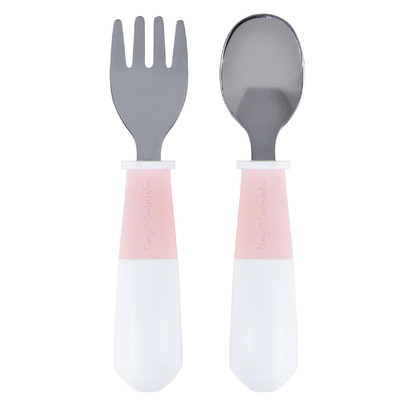 Tiny Twinkle Stainless Steel Fork And Spoon Set Rose