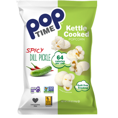 Pop Time Spicy Dill Pickle Kettle Cooked Popcorn