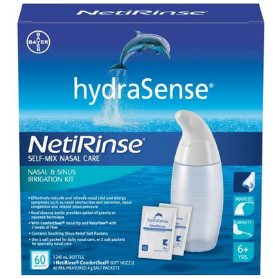 HydraSense NetiRinse 2-in-1 Self-Mix Nasal & Sinus Irrigation Kit