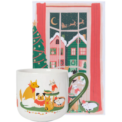 Now Designs Mug & Tea Towel Set Waiting For Santa