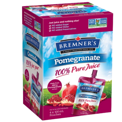 Bremner's Spout Pouches Pomegranate Juice