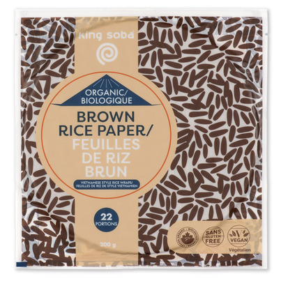 King Soba Organic Brown Rice Paper Wraps