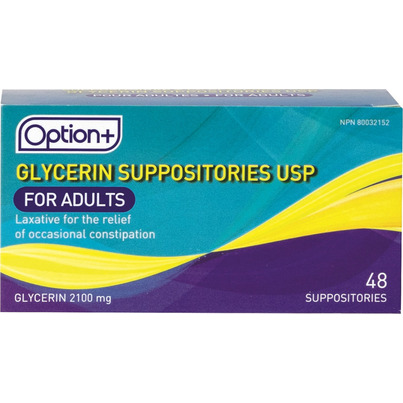 Option+ Glycerin Suppositories USP