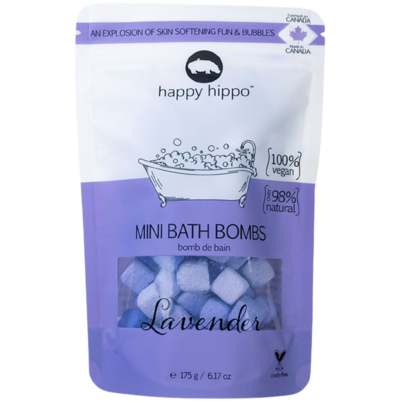 Happy Hippo Mini Bath Bombs Relaxation Lavender