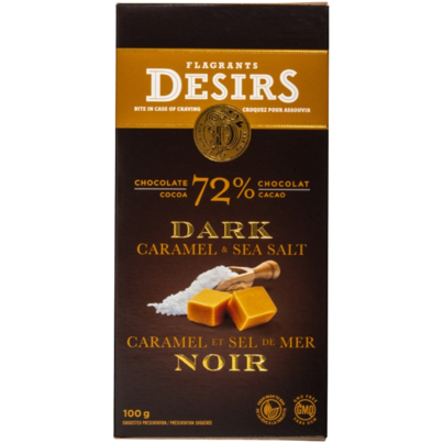 Flagrants Desirs Dark Chocolate Bar (72% Cocoa) With Caramel And Sea Salt