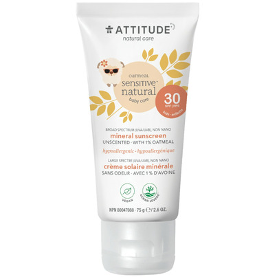 ATTITUDE Sensitive Skin Baby Mineral Sunscreen SPF30 Unscented