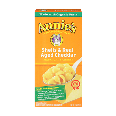 Annie's Homegrown Shells And Real Aged Cheddar