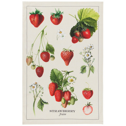 Now Designs Vintage Strawberries Cotton Dishtowel