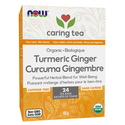 NOW Foods Caring Tea Organic Turmeric Ginger