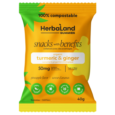 Herbaland Snacks With Benefits Ginger And Tumeric