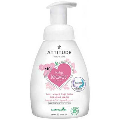 ATTITUDE Baby Leaves 2-in-1 Foaming Wash Fragrance Free