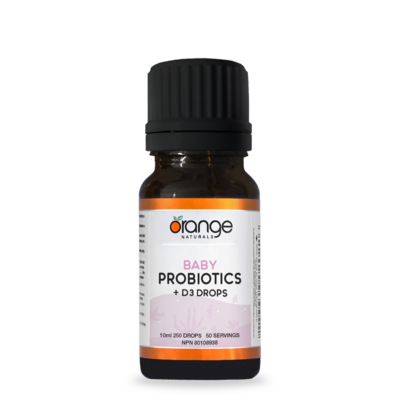 Orange Naturals Baby Probiotics + D3 Drops