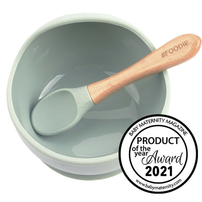 Glitter & Spice Silicone Bowl + Spoon Set Sage