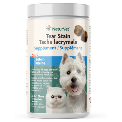 Naturvet Tear Stain Supplement Plus Lutein Soft Chew For Dogs & Cats