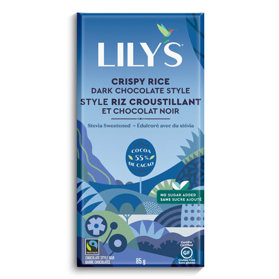 Lily's Sweets Dark Chocolate Bar Crispy Rice