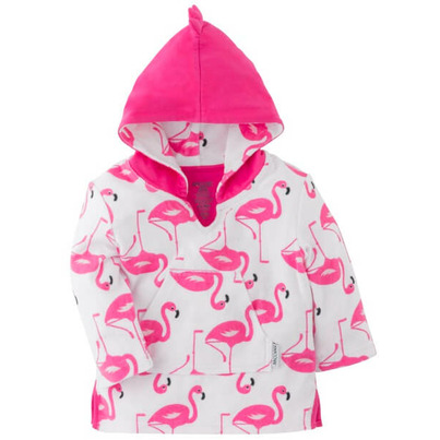 ZOOCCHINI UPF50+ Baby Terry Swim Coverup Flamingo