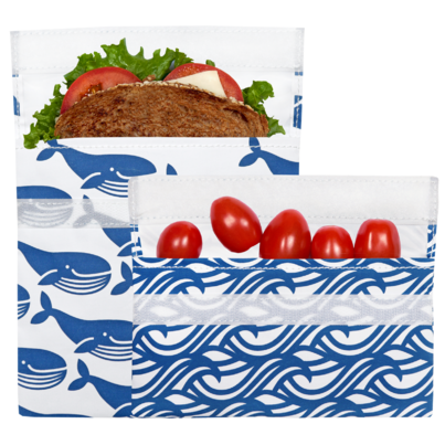 Lunchskins Reusable Bag Set Whale