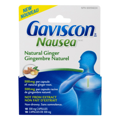 Gaviscon Nausea Natural Ginger Capsules