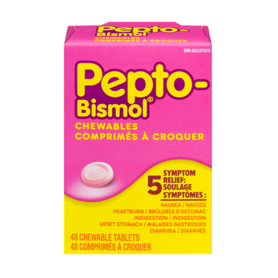 Pepto-Bismol 5 Symptom Relief Chewable Tablets