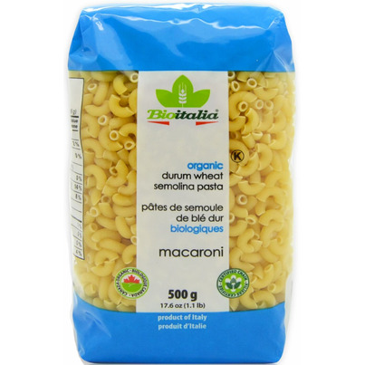 Bioitalia Organic Durum Wheat Semolina Macaroni Pasta