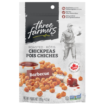 Three Farmers Roasted Chick Peas Barbecue