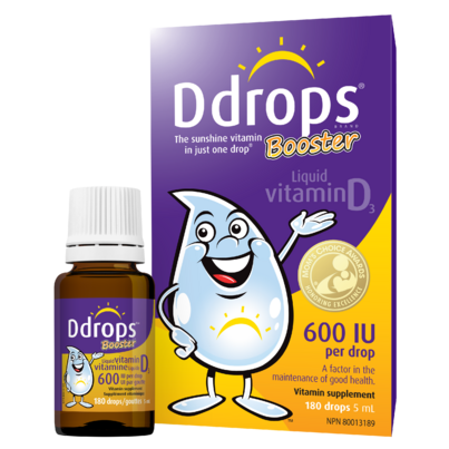 Ddrops Booster Liquid Vitamin D3 600 IU