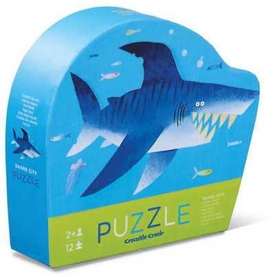 Crocodile Creek 12-Piece Mini Puzzle Shark City