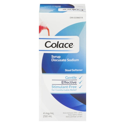 Colace Docusate Sodium Stool Softener Syrup 4 Mg Per Ml