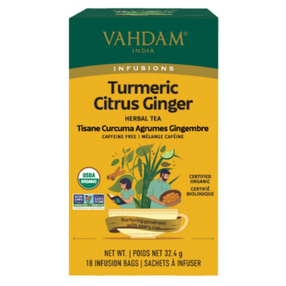 Vahdam Herbal Tea Turmeric Citrus Ginger