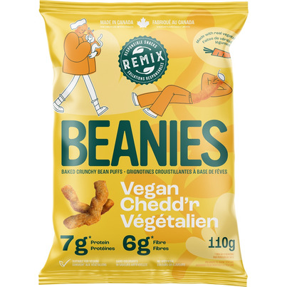 Remix Snacks Beanies Vegan Bean Puffs Chedd'r