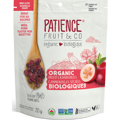 Patience Fruit & Co. Organic Dried Cranberries Gently Sweetened