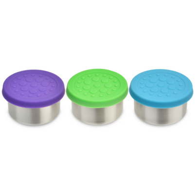 Lunchbots Leak-Proof Dip Containers Set Of 3 Floral