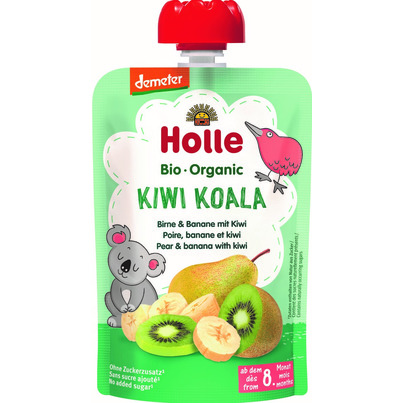 Holle Organic Pouch Kiwi Koala Pear & Banana With Kiwi