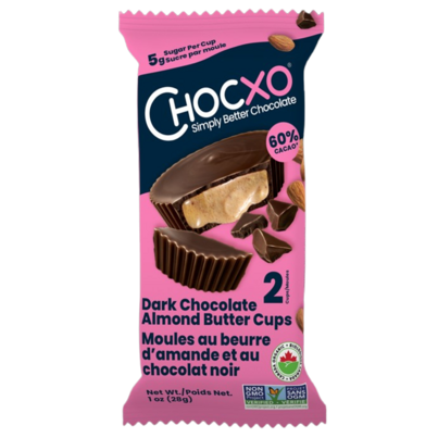 ChocXO Dark Chocolate Almond Butter Cups