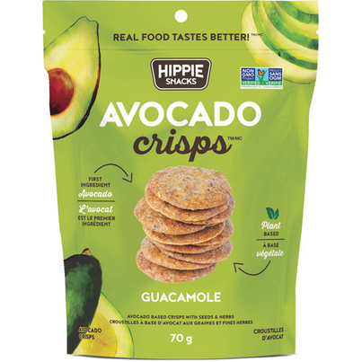 Hippie Snacks Avocado Crisps Guacamole