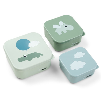 Done By Deer Snack Box Set Happy Clouds Green