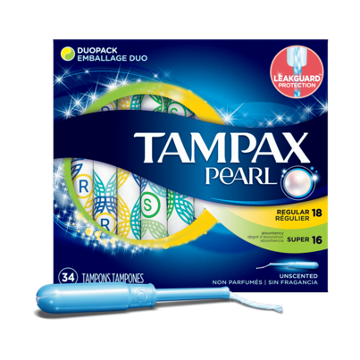 Tampax Pearl Unscented Tampons Duo-pack