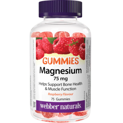 Webber Naturals Magnesium Gummies 75mg Raspberry