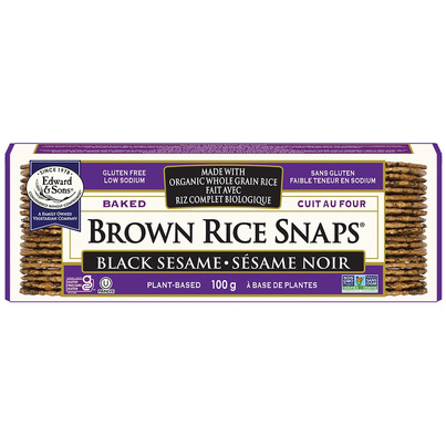 Edward & Sons Black Sesame Brown Rice Snaps