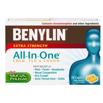 Benylin All-In-One Extra Strength Cold & Flu Daytime Caplets