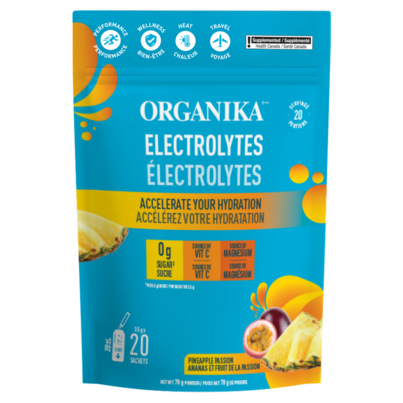 Organika Electrolytes Powder Pineapple Passion Sachets